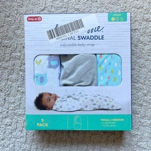 SwaddleMe Original Swaddle - Size Small/Medium, 0-3 Months, 3-Pack (Jungle Drops
